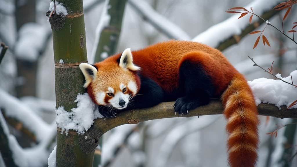 How Do Red Pandas Conserve Energy During Colder Months