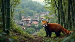 How Do Human Settlements Near Forests Threaten Red Panda Populations