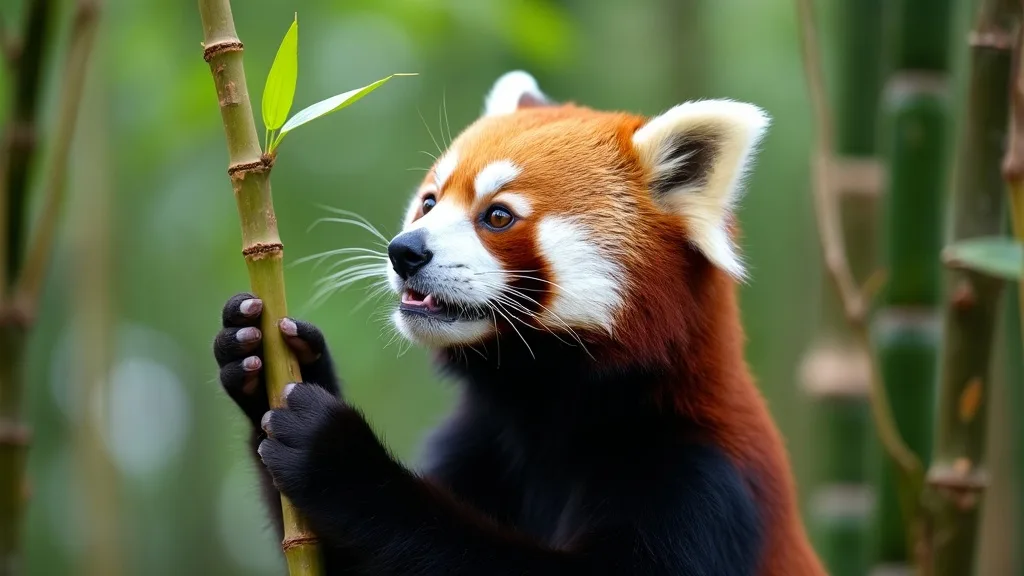 How Do Red Pandas Select Parts of Bamboo to Eat