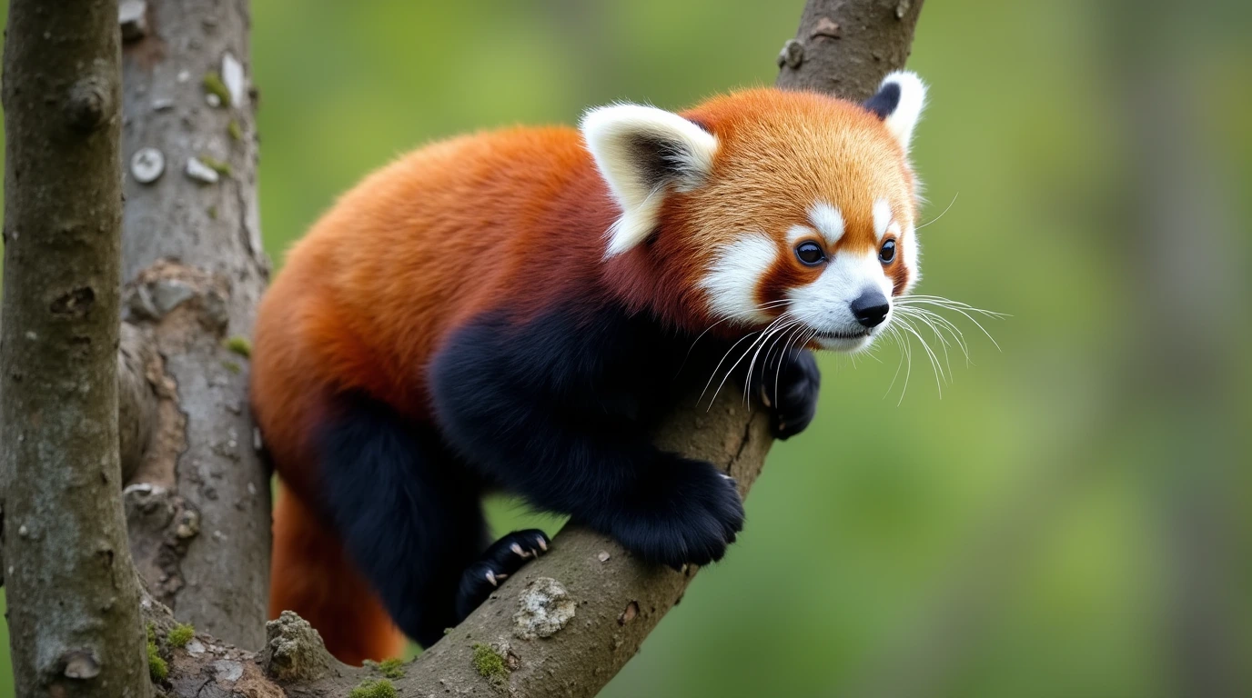 Tree Climbing in Daily Red Panda Activities