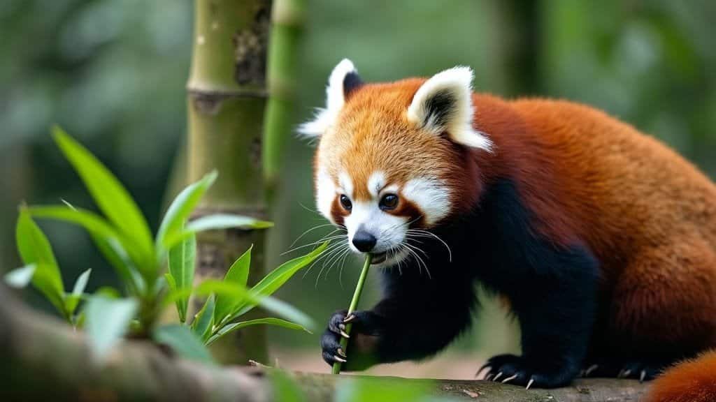 What Adaptations Help Red Pandas Digest Bamboo Efficiently