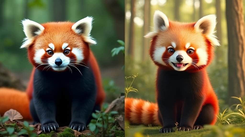 What Are the Key Differences Between Real Red Pandas and Their Portrayals in Animation