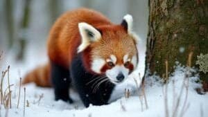 How Do Red Pandas Find Food During the Winter Months When Bamboo Is Scarce